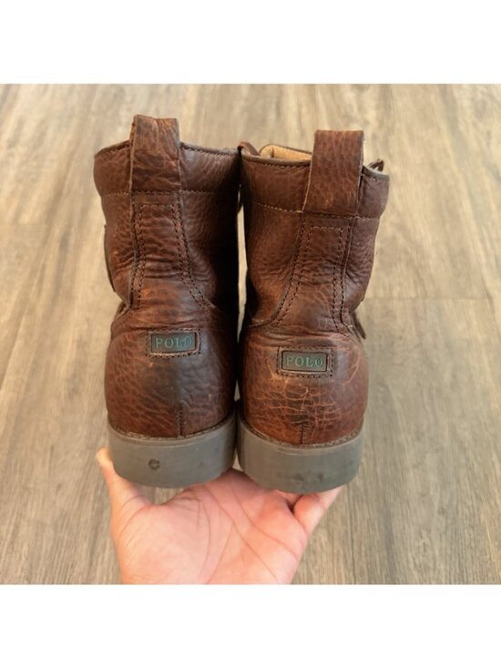 POLO RALPH LAUREN BROWN CALF-LEATHER MENS RANGER BROWN BOOT SZ 11 D